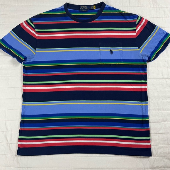 Polo Ralph Lauren Other - Polo Ralph Lauren Multicolor Striped Pocket Tee Medium
